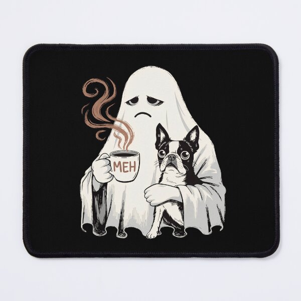 Item preview, Meh Ghost Coffee and Boston Terrier Funny Spooky Gift designed and sold by Zizo-DR44.