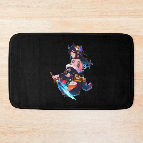 Item preview, Anime Warrior Girl Katana Tattoo Kimono Art designed and sold by Gardenhire12.