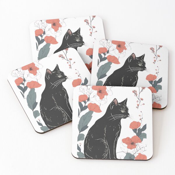 Item preview, Black Cat Cover With A Floral Autumn designed and sold by AnyaHi1.