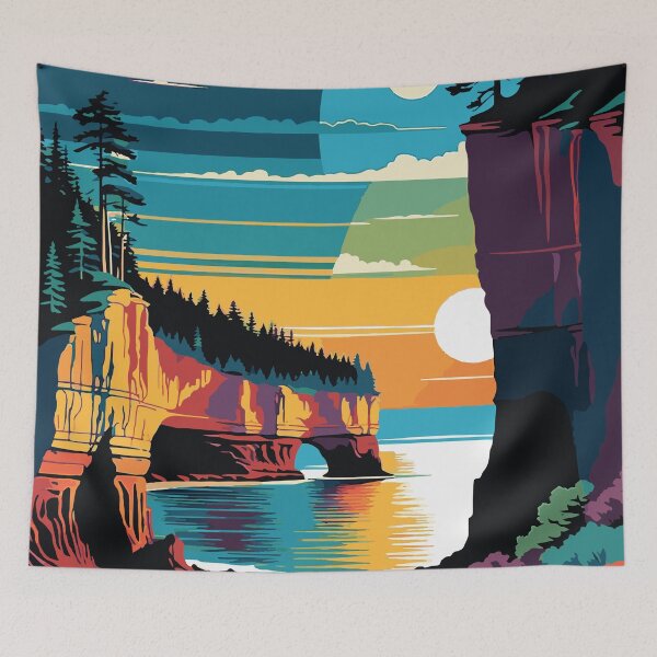 Item preview, Where Stone Meets Water: The Colors of Pictured Rocks designed and sold by ShopieHome.