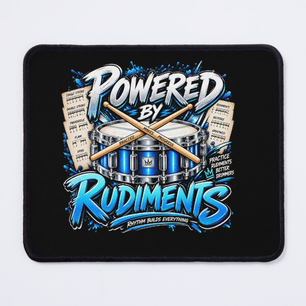 Item preview, Powered by Rudiments – Funny Drumline Percussionist Design designed and sold by RJACreative.