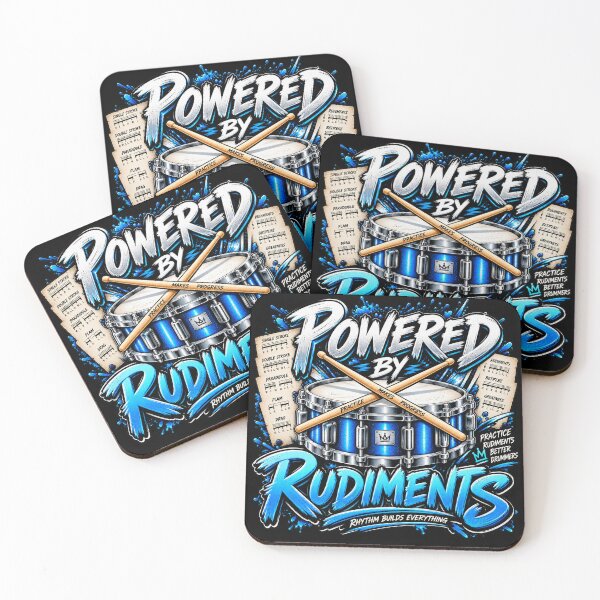 Item preview, Powered by Rudiments – Funny Drumline Percussionist Design designed and sold by RJACreative.