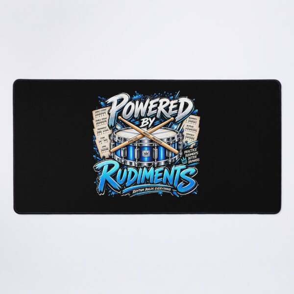 Item preview, Powered by Rudiments – Funny Drumline Percussionist Design designed and sold by RJACreative.