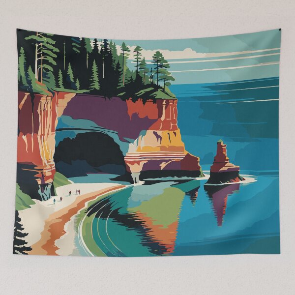 Item preview, Textures of Time: Pictured Rocks National Lakeshore designed and sold by ShopieHome.