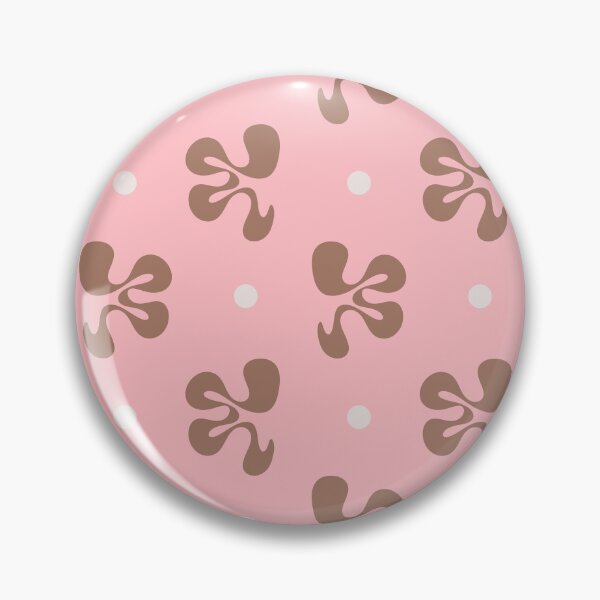 Item preview, Cheerful Whimsy Pink and Mocha Abstract Shapes Pattern designed and sold by kierkegaard.