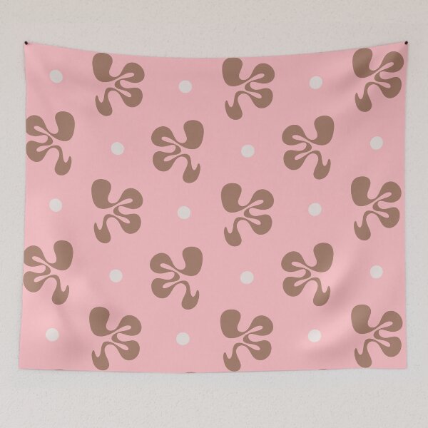 Item preview, Cheerful Whimsy Pink and Mocha Abstract Shapes Pattern designed and sold by kierkegaard.