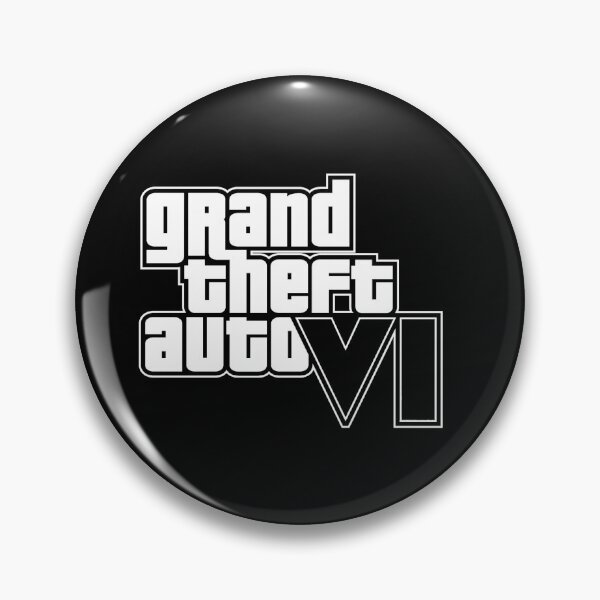 Item preview, GTA 6 Grand Theft Auto 6 Vice City Logo White designed and sold by BubblePopRed.