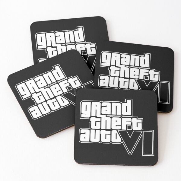 Item preview, GTA 6 Grand Theft Auto 6 Vice City Logo White designed and sold by BubblePopRed.
