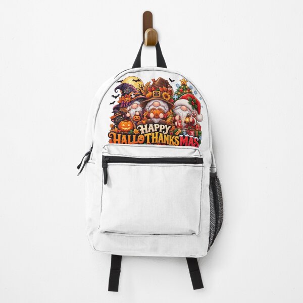 Item preview, Happy Hallothanksmas Gnomes Halloween Thanksgiving Christmas designed and sold by QuiteOrbit.