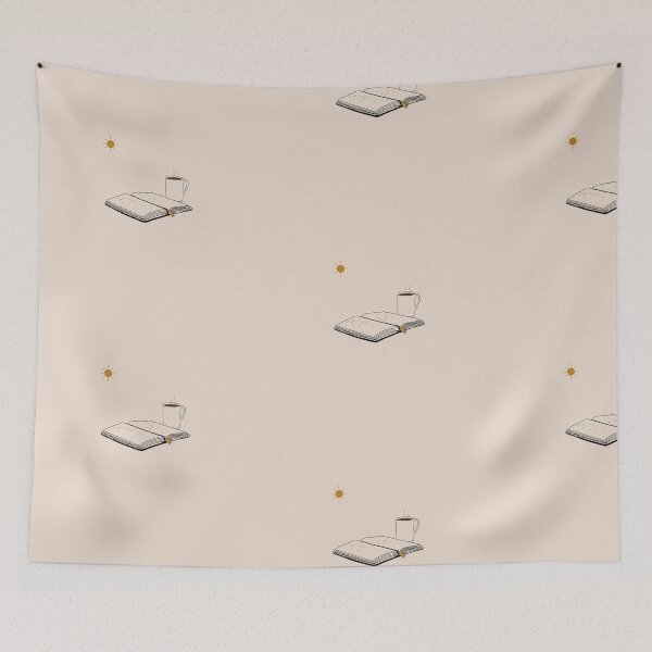 Item preview, Quiet Morning – Minimal Reading Illustration designed and sold by LluviaStudio.