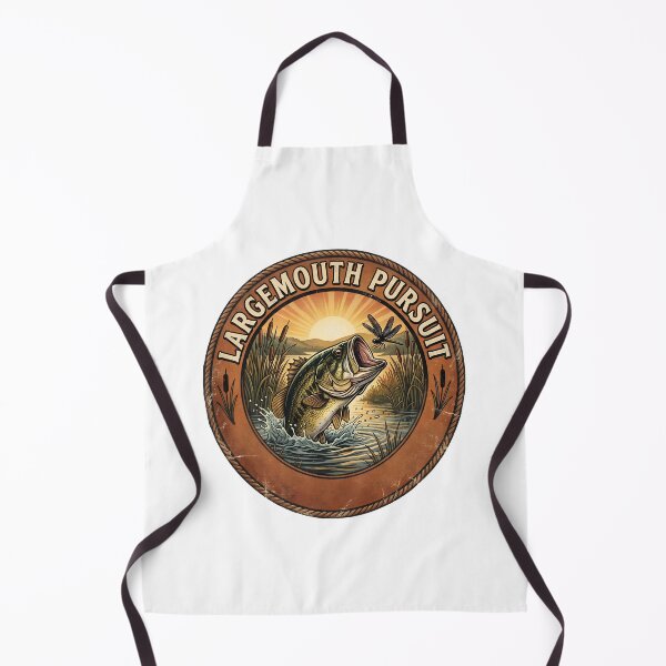 Item preview, Vintage Largemouth Pursuit Bass Fishing Sunrise Emblem designed and sold by one-offtees.