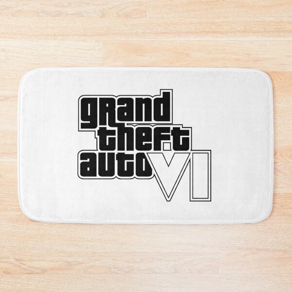 Item preview, GTA 6 Grand Theft Auto 6 Vice City Logo Black designed and sold by BubblePopRed.