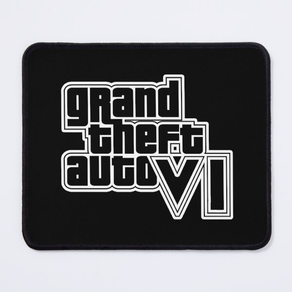 Item preview, GTA 6 Grand Theft Auto 6 Vice City Logo Black + White Outline designed and sold by BubblePopRed.