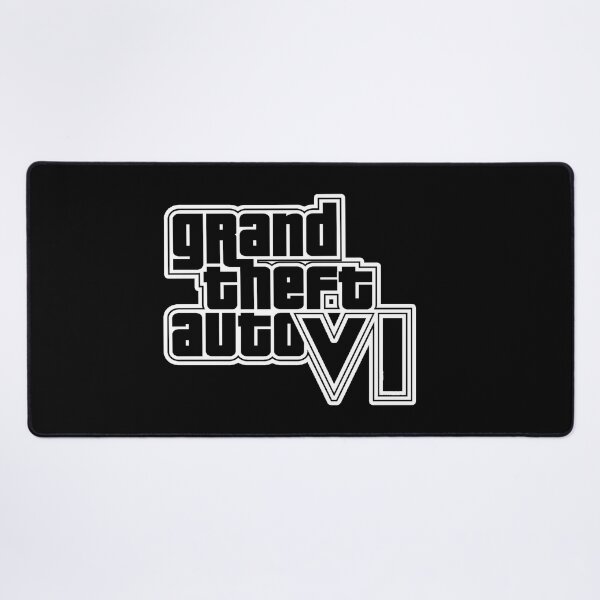Item preview, GTA 6 Grand Theft Auto 6 Vice City Logo Black + White Outline designed and sold by BubblePopRed.
