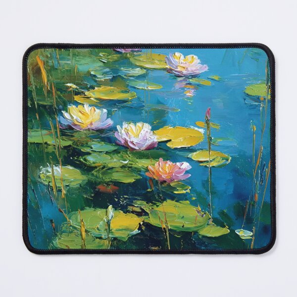 Item preview, Water Lilies by Claude Monet Fan Art Watercolor Painting Vintage Botanical Floral Flowers Nature Digital Illustration designed and sold by Matt_Smith.