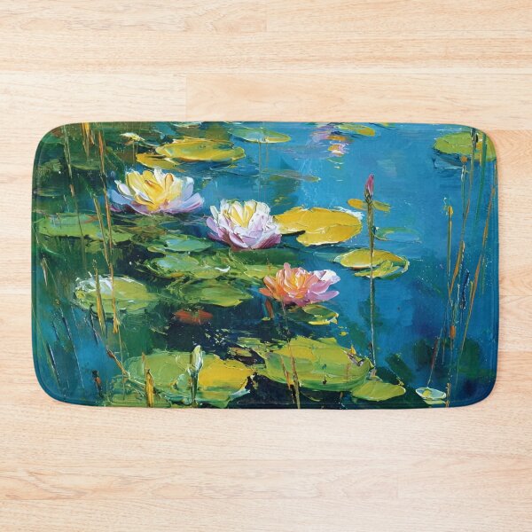 Item preview, Water Lilies by Claude Monet Fan Art Watercolor Painting Vintage Botanical Floral Flowers Nature Digital Illustration designed and sold by Matt_Smith.