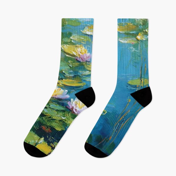 Item preview, Water Lilies by Claude Monet Fan Art Watercolor Painting Vintage Botanical Floral Flowers Nature Digital Illustration designed and sold by Matt_Smith.