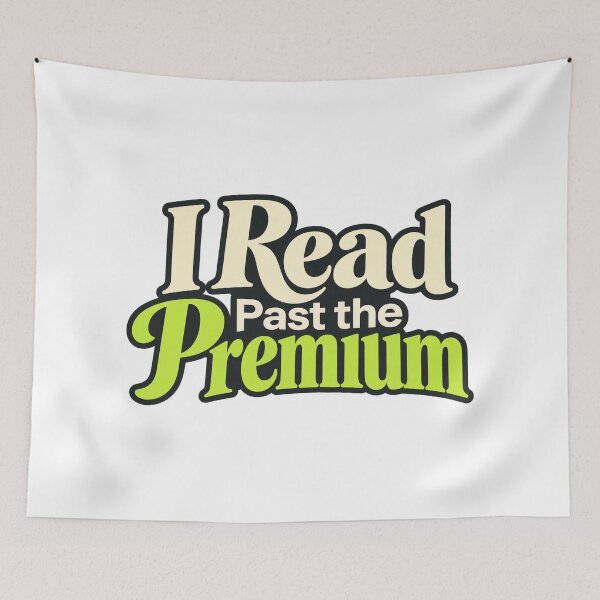 Item preview, I Read Past the Premium Options Lettering Art designed and sold by Bikivuno.