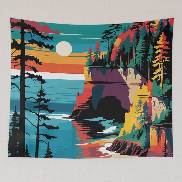Item preview, Capturing the Colors of Pictured Rocks designed and sold by ShopieHome.