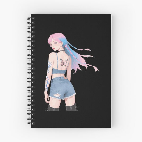 Item preview, Pastel Anime Girl Butterfly Tattoo Denim Fashion designed and sold by eauMaison72.