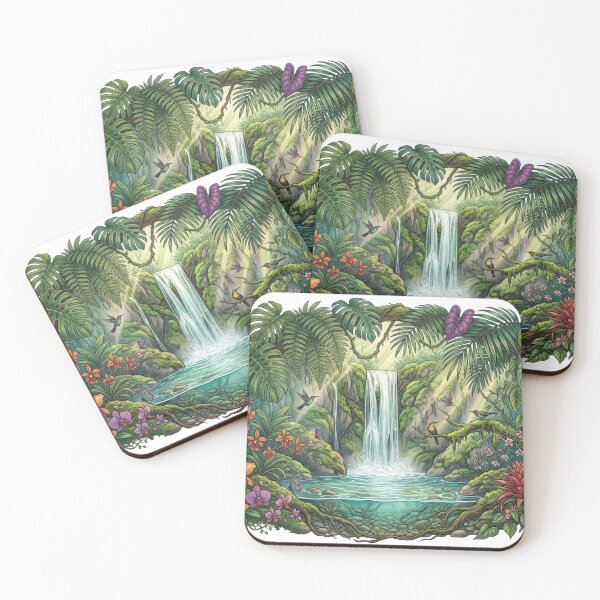 Item preview, Secret Waterfall Garden – Hidden Paradise designed and sold by meghnad.