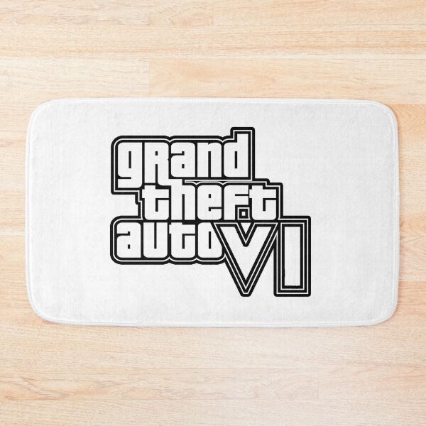 Item preview, GTA 6 Grand Theft Auto 6 Vice City Logo White + Black Outline designed and sold by BubblePopRed.