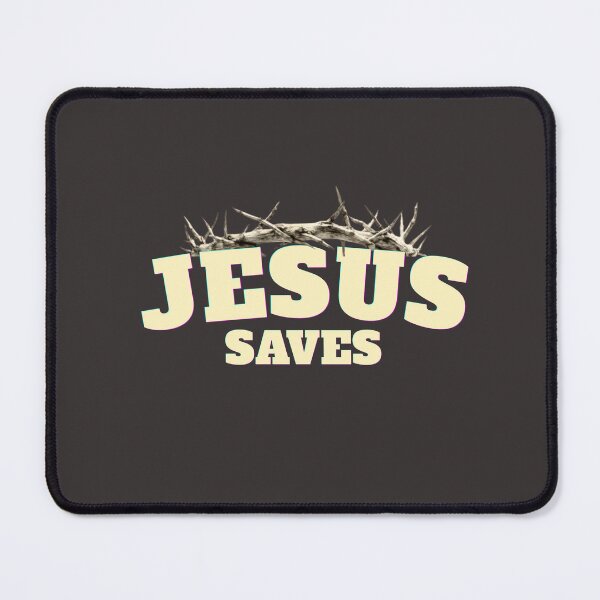 Item preview, Jesus Saves - Crown of Thorns Christian Faith Typography designed and sold by Emmafeystilo.