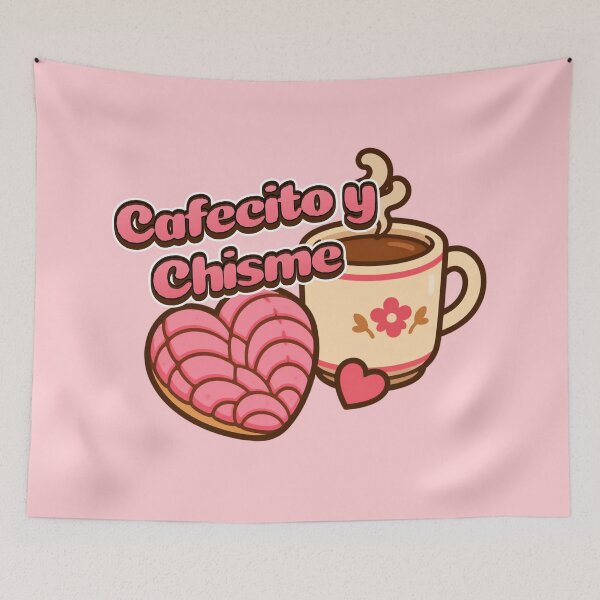 Item preview, Cafecito y Chisme Heart Concha designed and sold by PixelBrujeria.