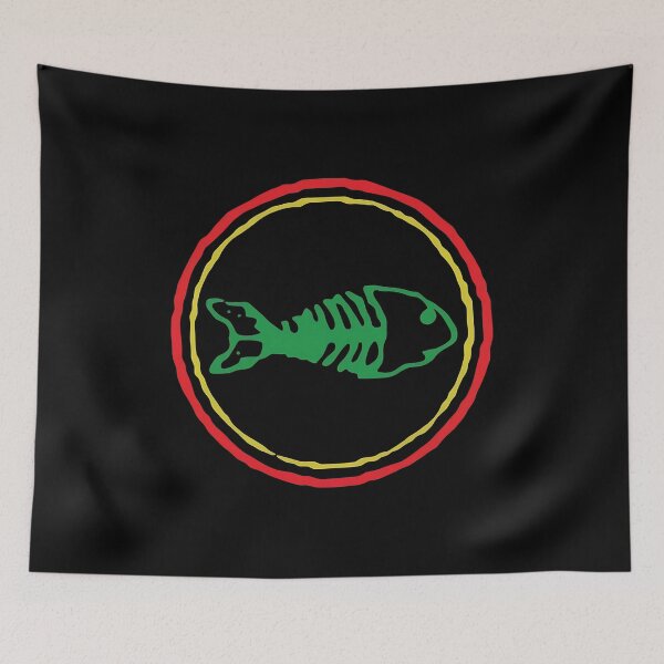 Item preview, Fish Skeleton Icon Red Yellow Circle designed and sold by Olliekotart.