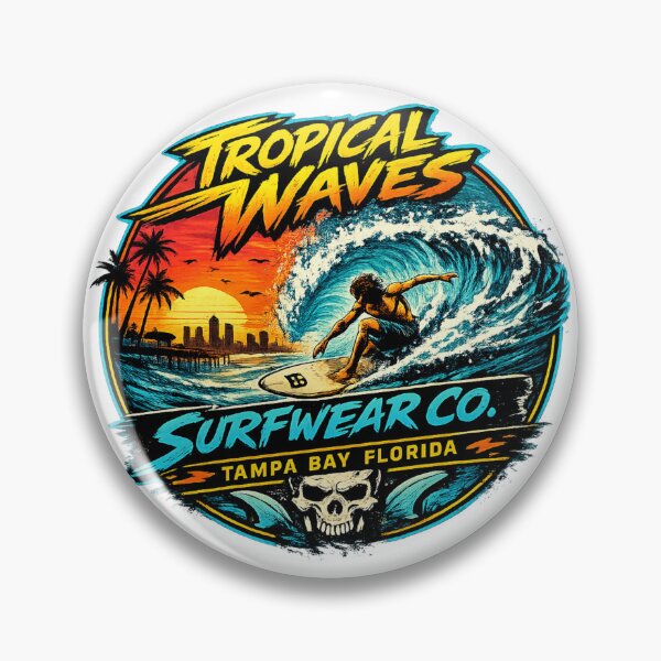Item preview, Tropical Waves Surfwear Co. Logo - Skull 2026 - Tampa Bay, FL designed and sold by JBDesigns21.