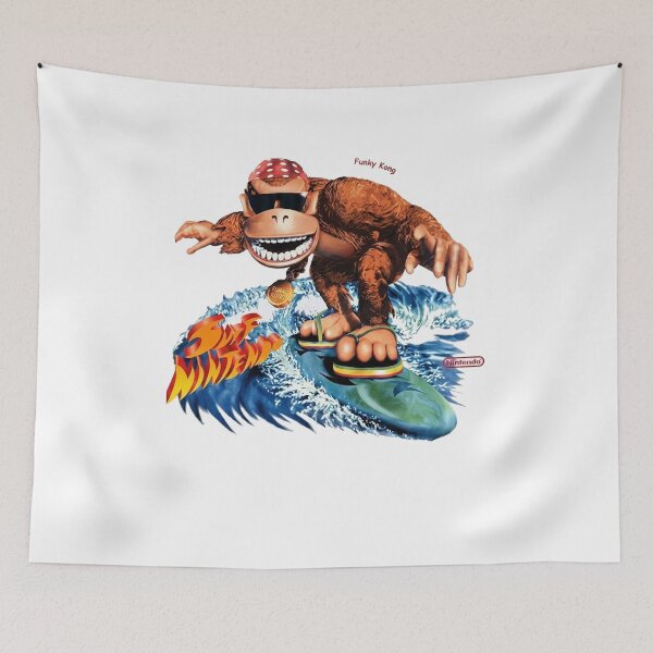Item preview, Surfing Monkey Retro Video Game Ocean Wave Character Graphic designed and sold by VelourEmber.