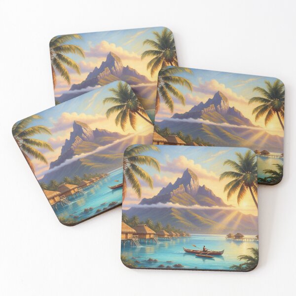 Item preview, Sunrise — Turquoise Lagoon and Bungalows designed and sold by Hawaii26.