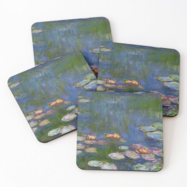 Item preview, Water Lilies by Claude Monet Fan Art Watercolor Painting Vintage Botanical Floral Flowers Nature Digital Illustration designed and sold by Matt_Smith.