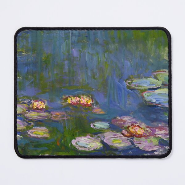 Item preview, Water Lilies by Claude Monet Fan Art Watercolor Painting Vintage Botanical Floral Flowers Nature Digital Illustration designed and sold by Matt_Smith.