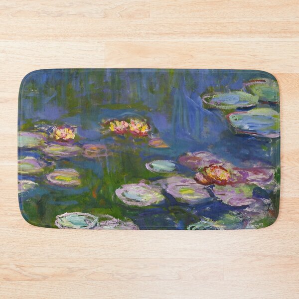 Item preview, Water Lilies by Claude Monet Fan Art Watercolor Painting Vintage Botanical Floral Flowers Nature Digital Illustration designed and sold by Matt_Smith.