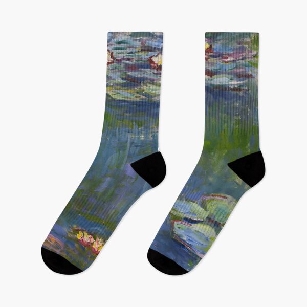Item preview, Water Lilies by Claude Monet Fan Art Watercolor Painting Vintage Botanical Floral Flowers Nature Digital Illustration designed and sold by Matt_Smith.