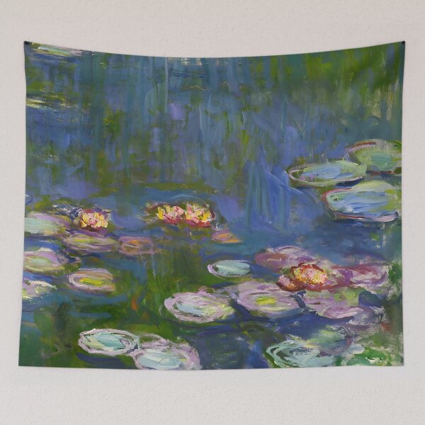 Item preview, Water Lilies by Claude Monet Fan Art Watercolor Painting Vintage Botanical Floral Flowers Nature Digital Illustration designed and sold by Matt_Smith.