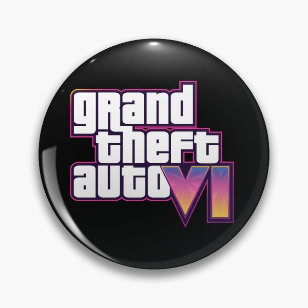 Item preview, GTA 6 Grand Theft Auto 6 Vice City Logo designed and sold by BubblePopRed.