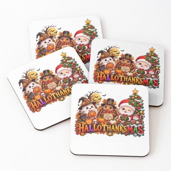 Item preview, Happy HalloThanksMas Fall Christmas Halloween Family designed and sold by QuiteOrbit.