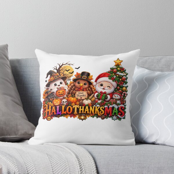 Item preview, Happy HalloThanksMas Fall Christmas Halloween Family designed and sold by QuiteOrbit.