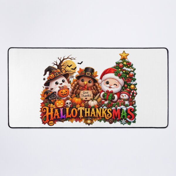 Item preview, Happy HalloThanksMas Fall Christmas Halloween Family designed and sold by QuiteOrbit.