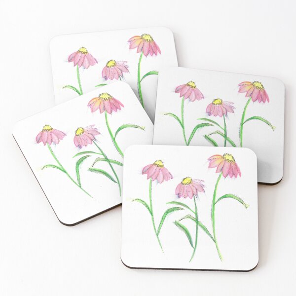 Item preview, Pink Echinacea Garden designed and sold by designa-artwork.