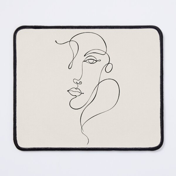Item preview, Female Face Line Drawing - Woman Head Line Art designed and sold by FemmePod.