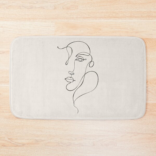 Item preview, Female Face Line Drawing - Woman Head Line Art designed and sold by FemmePod.