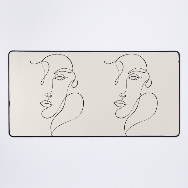 Item preview, Female Face Line Drawing - Woman Head Line Art designed and sold by FemmePod.