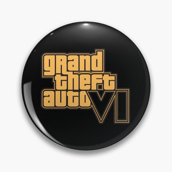Item preview, GTA 6 Grand Theft Auto 6 Vice City Logo Gold designed and sold by BubblePopRed.