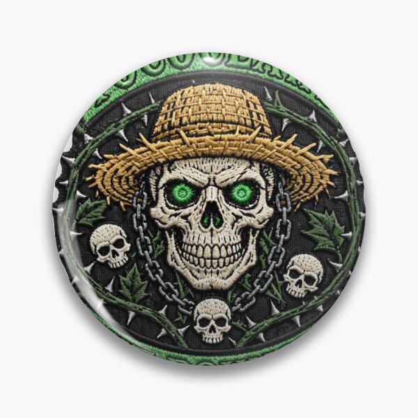 Item preview, Gut Bouncer Straw Hat Skull | Biker Patch Graphic designed and sold by TOCOCLAWS.