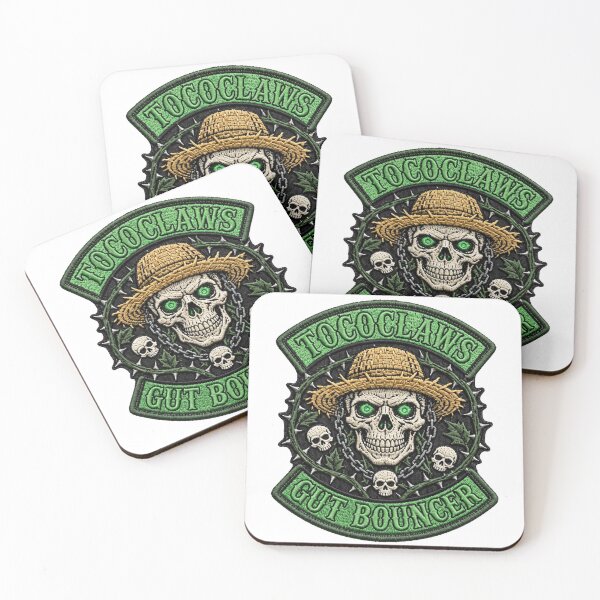 Item preview, Gut Bouncer Straw Hat Skull | Biker Patch Graphic designed and sold by TOCOCLAWS.