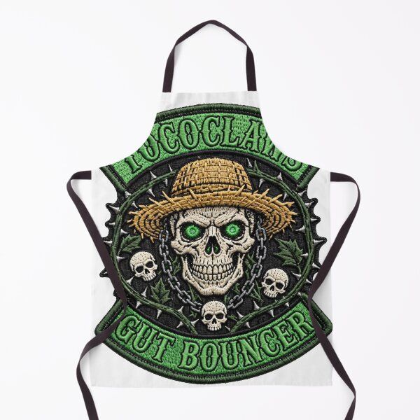 Item preview, Gut Bouncer Straw Hat Skull | Biker Patch Graphic designed and sold by TOCOCLAWS.