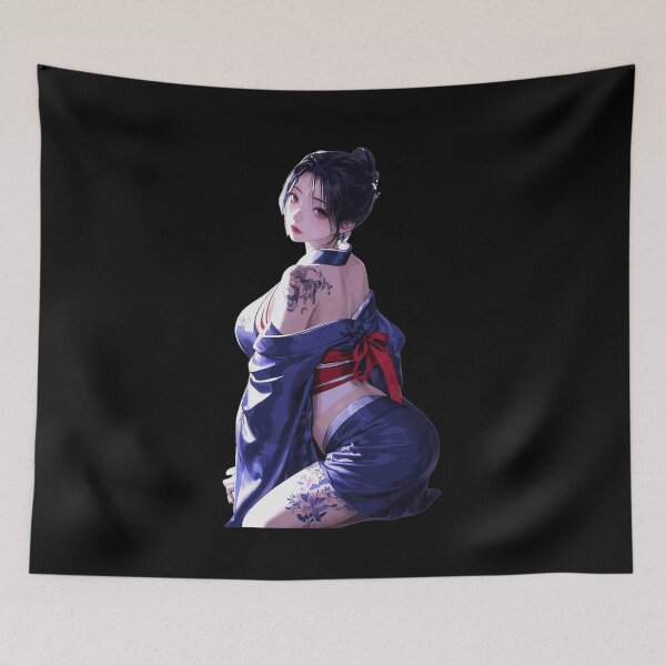 Item preview, Anime Kimono Tattoo Girl Art designed and sold by Nishitha37.